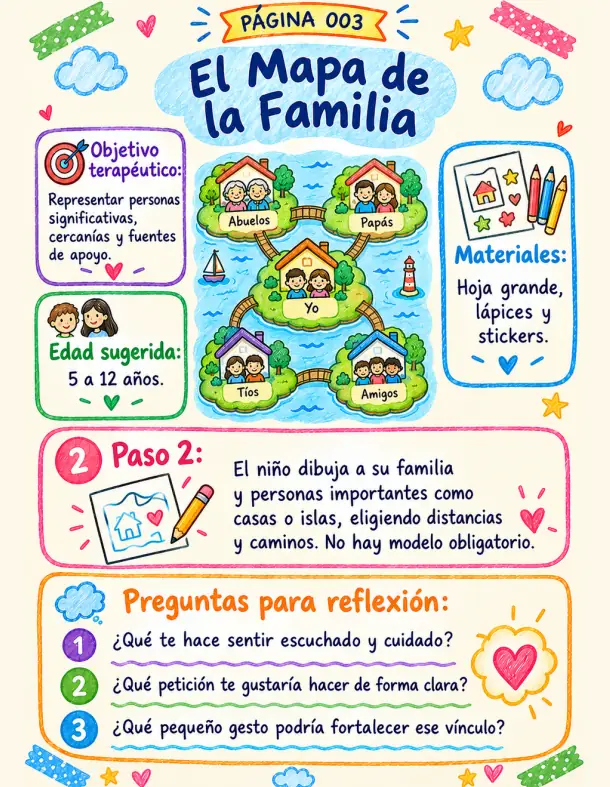Página de ejemplo del kit de dinámicas terapéuticas